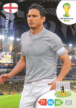 Frank Lampard England Panini 2014 World Cup #134